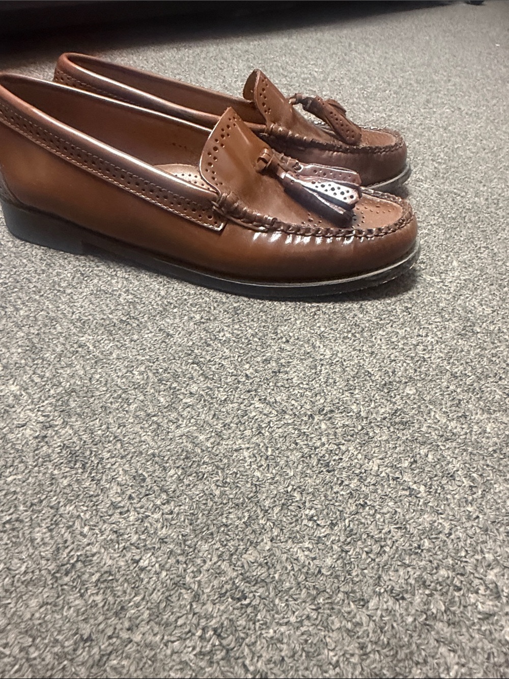 G.H. Bass & Co. Brown Leather Tassel Loafers - Picture 3 of 3